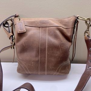 Coach Tobacco Pebbled Leather Duffel